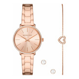 Reloj Mujer Michael Kors Mk1040 Cuarzo Pulso Oro Rosa En