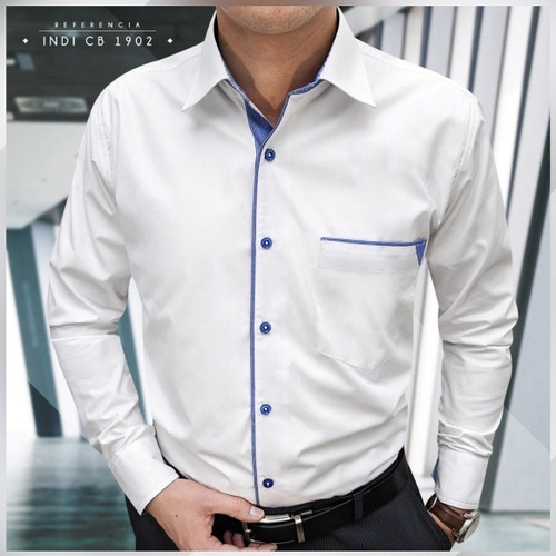 Camisa Hombre Manga Larga Formal Slim