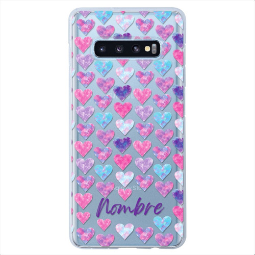 Funda Galaxy Uso Rudo Corazones Personalizada Tu Nombre