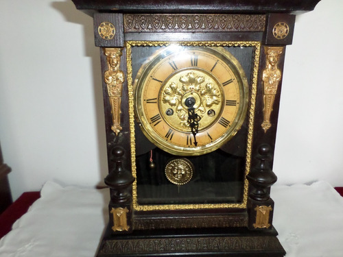 Antiguo Reloj Mesa Estilo Imperio Maquina Alemana No Envío