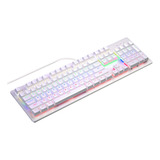 Eweadn 916 Abs Teclado Gamer Mecânico Com Fio Retroiluminado Cor De Teclado Eixo Verde Todo Branco [luz Mista - 104 Teclas] Idioma Inglês Us Internacional