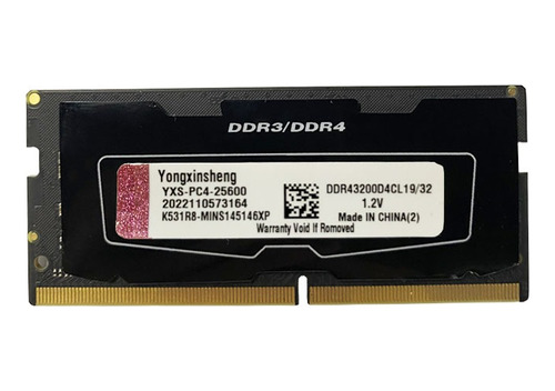 Memoria Ram Ddr4 32 Gb 3200 Mhz, Sodimm Pc4 25600, Memoria P