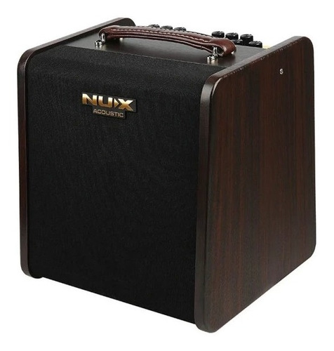 Amplificador Nux Stageman Ac80 Recargable Guitarra Acustica Color Marrón Oscuro 220v - 240v