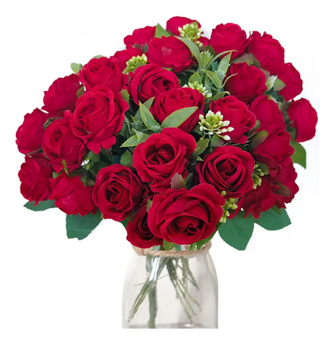 3 Ramos Flores Rose Artificiales Rama Decorativa Boda Fiesta | MercadoLibre