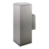 Aplique Demasled Muro Pared Foco Bidireccional Porta Doble Dicroica Gu10 Exterior Ip54 Color Gris Artx-18