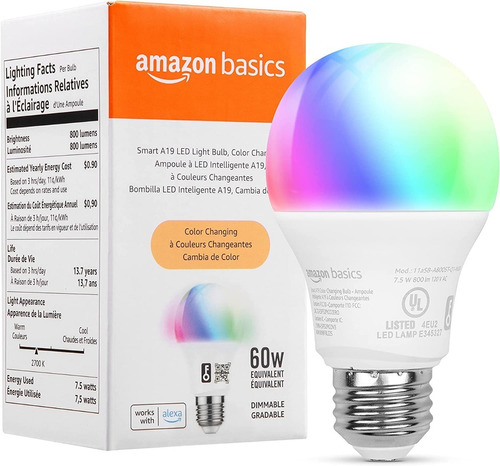 Bombillo Inteligente Basico Luz Led Amazon Colores Alexa