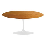 Mesa De Jantar Tulipa Saarinen Oval 140x90 Cm Madeira Freijó