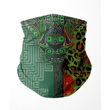 Doxe Bandana Verde Y Naranja Jaguar Adornado