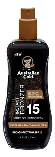 Protector Solar Australian Gold Instant Bronzer Spray Gel 15