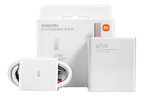Cargador Xiaomi Carga Rápida 67w Mi 10 Pro