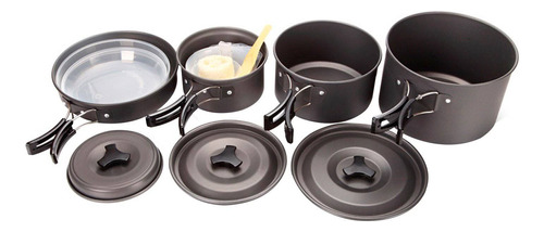 Set De Marmitas Ollas Aluminio Camping 5 Personas Wortec