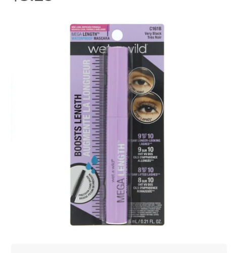 Wet N Wild, Rimel Mega Length, Alarga Y Da Volumen,imp Usa 