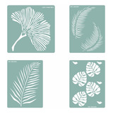 Kit 4 Stencils Decorativo Piso Pared Deco