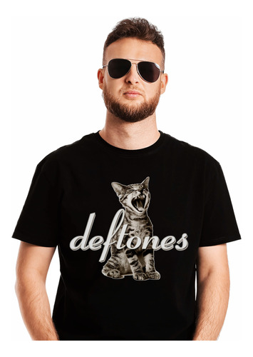 Polera Deftones Logo Gato Rock Abominatron