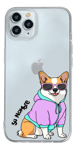 Funda Para iPhone Para Mujer Perrito Cool Corgi Tu Nombre