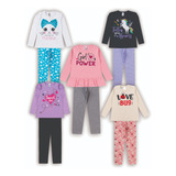 Kit 5 Roupas Femininas Frio Baratas Conjunto Infantil Menina