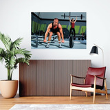 Adesivo Decorativo Academia Fitness Tamanho 90x50cm Mod217