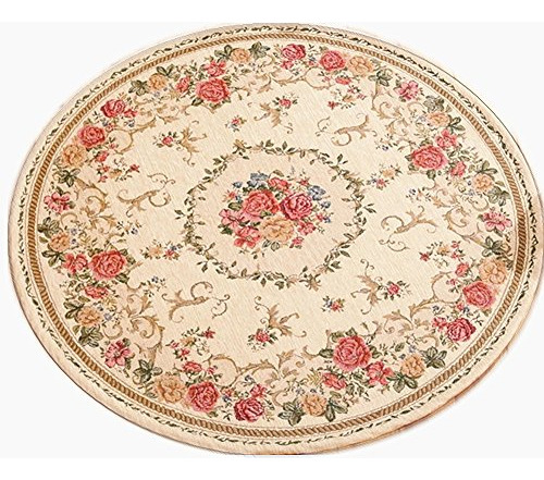 Ukeler - Alfombra De Yoga Suave Con Diseño Floral - 91x91 Cm