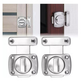 2 Pcs Pestillo De Puerta Plata,acero Inoxidable Con Tornill