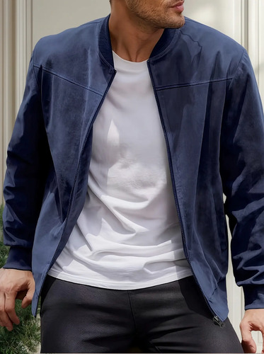 Chaqueta Casual Retro De Terciopelo Con Cremallera Hombre | MercadoLibre