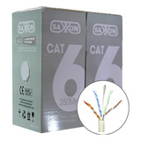 Bobina Cable Utp Saxxon 100% Cobre Cat6 Blanco 305m Interior