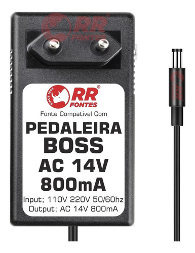 Fonte 14v 800ma Para Pedal Pedaleira Boss Gt6 Gt8 Gt-6 Gt-8 