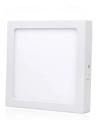 Foco Panel Plafón Led 18w Sobrepuesto Cuadrado Luz Frío