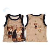 Musculosa Bebes Piel Polar Plush Chaleco Bear Y Moose