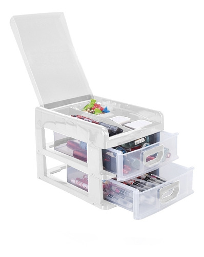 Organizador Mini Gaveteiro Mesa Joias Bijuteria C/ Estojo