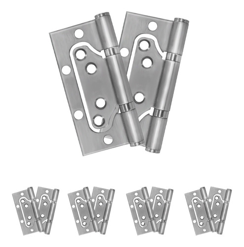 Lux Sany 425 Set 10 Bisagras Inox Tipo Mariposa C/balero 4in