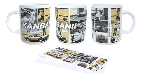 Caneca História Do Kanban, Porta Copos +tecnologia +seu Nome