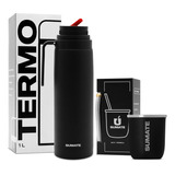 Set Termo Acero Inox 1 Litro Cebador + Mate Termico Inox