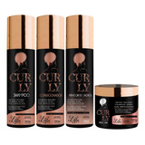 Kit Curly Formador De Cachos E Manutenção 4 Passos 300 Ml 