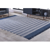 Tapete Indiano Kilim Mallani 1,50m X 2,00m Azul Niazitex