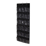 Organizador De Para Colgar Sobre Con 24 Bolsillos Soporte Color Black-for Shoes-b