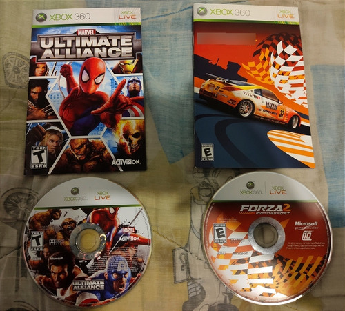 Juego De Forza Motorsport 2 + Marvel Ultimate Alliance Xbox 