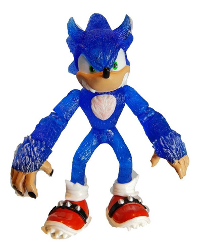 Sonic Hedgehog Version Lobo Con Luz Articulado Grande