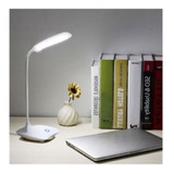 Lámpara Escritorio Flexible Led 3 Tonos Mesa Recargable Usb Color De La Estructura Blanco Color De La Pantalla Blanco