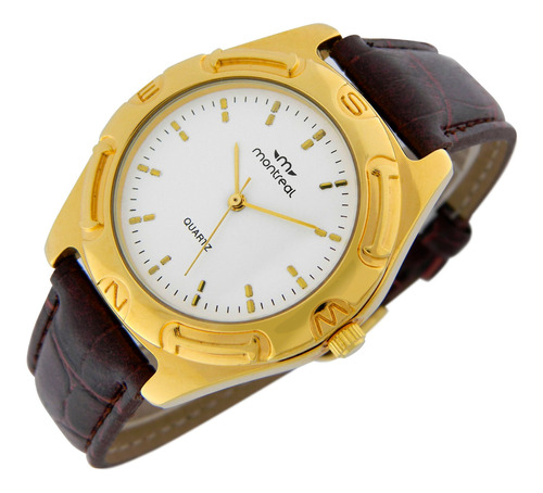 Reloj Montreal Mujer Ml1079 Mecanismo Citizen Malla Crocco