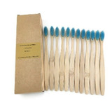Escovas De Dente Ecológica Cabo Bambu Pack C/ 12 Coloridas