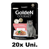 Sachê Golden Gourmet Gatos Adultos Frango 70g - 20 Uni.