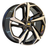 Jogo Roda Gm Onix/corsa Modena Aro 18 4x100 Preto Diamantado