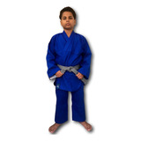 Kimono Torah Reforçado Flex Azul Infantil Com Faixa