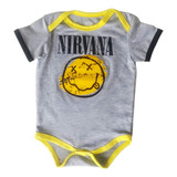 Mameluco Body Bebé Nirvana Logo Rock