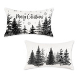 Fundas De Almohada De Tiro De Árbol De Navidad 12x20 P...