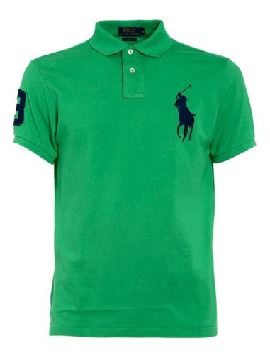 Playera Polo Big Pony Verde Hombre