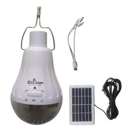 Ampolleta Solar Led De Emergencia Recargable - 10w - Camping