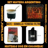 Set Mate!mate Pampa Argentino+bombilla+yerberamatero+filtro