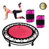 Jump Pink Profissional Cama Elástica + Caneleira4 Kg Pink