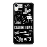 Capinha De Celular Engenharia Civil Preta Simbolos